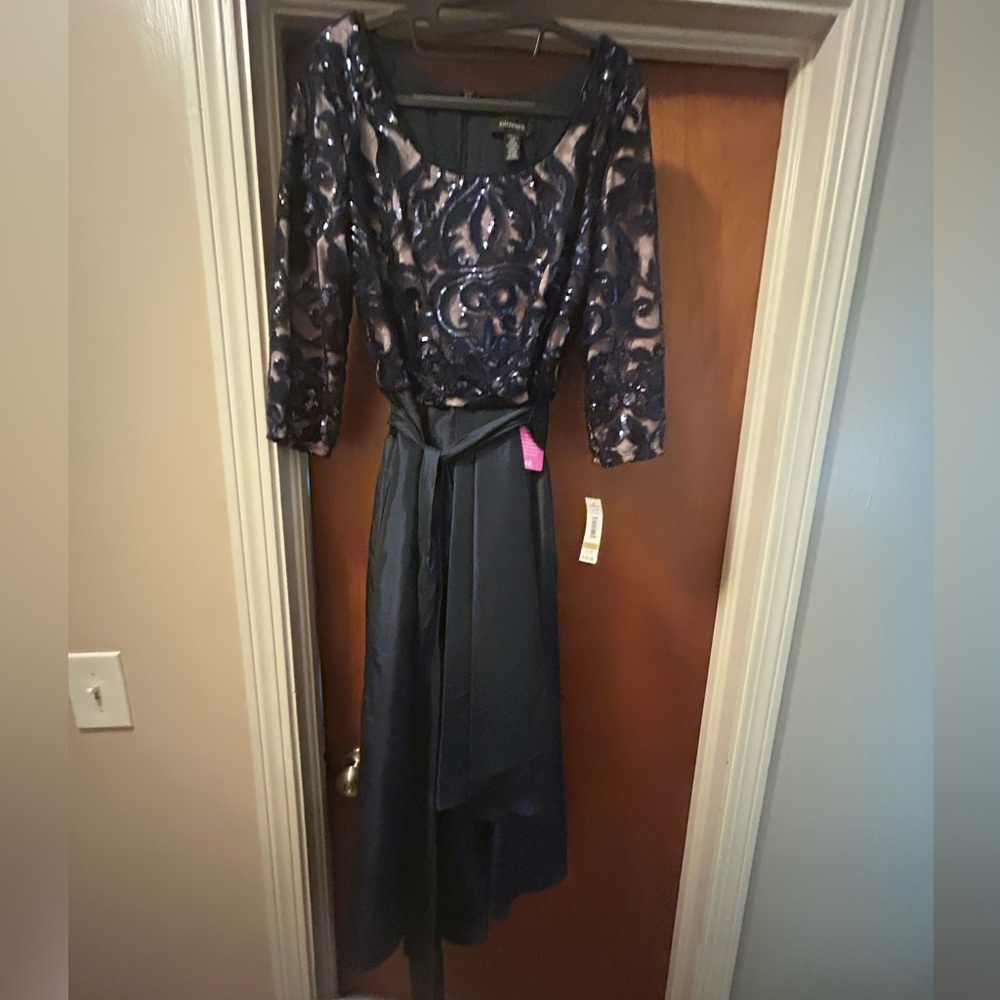 R&M Richards Midnight Blue High Low Dress
